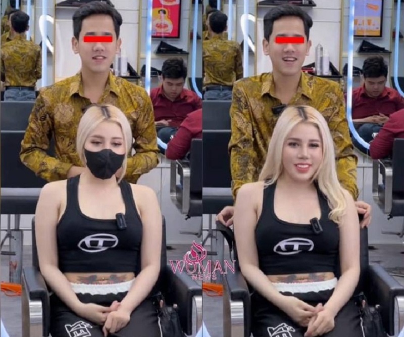 Gái xinh đi cắt tóc khiến anh thợ sung sướng hot nhất hiện nay