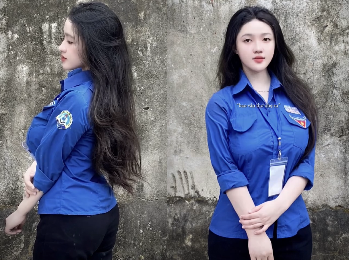 Em sinh viên tình nguyện hàng ngon